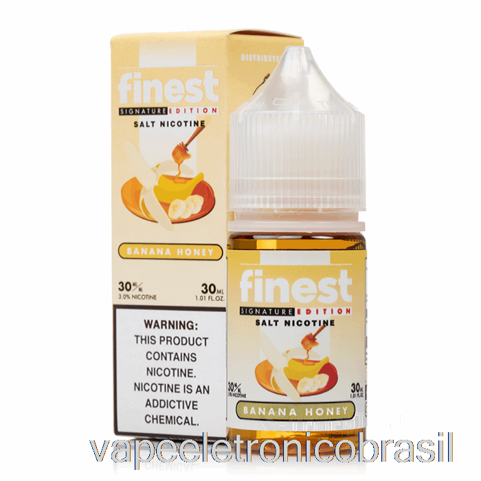 Vape Recarregável Banana Honey - A Melhor Edição De Assinatura Salt Nic - 30ml 30mg
